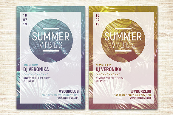 Summer Party Flyer Template Bundle in Flyer Templates - product preview 6