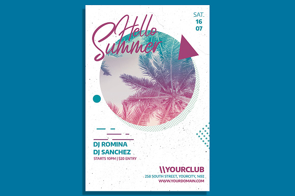 Summer Party Flyer Template Bundle in Flyer Templates - product preview 7