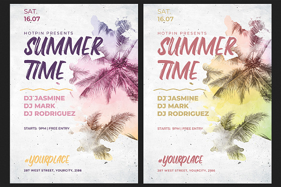 Summer Party Flyer Template Bundle in Flyer Templates - product preview 9