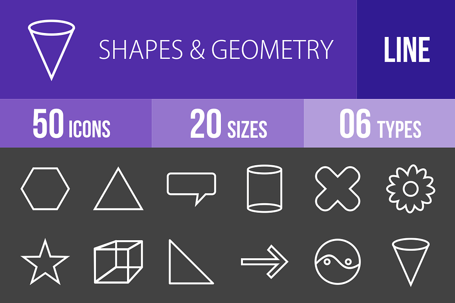 50 Shapes & Geometry Line Inverted in Graphics - product preview 8