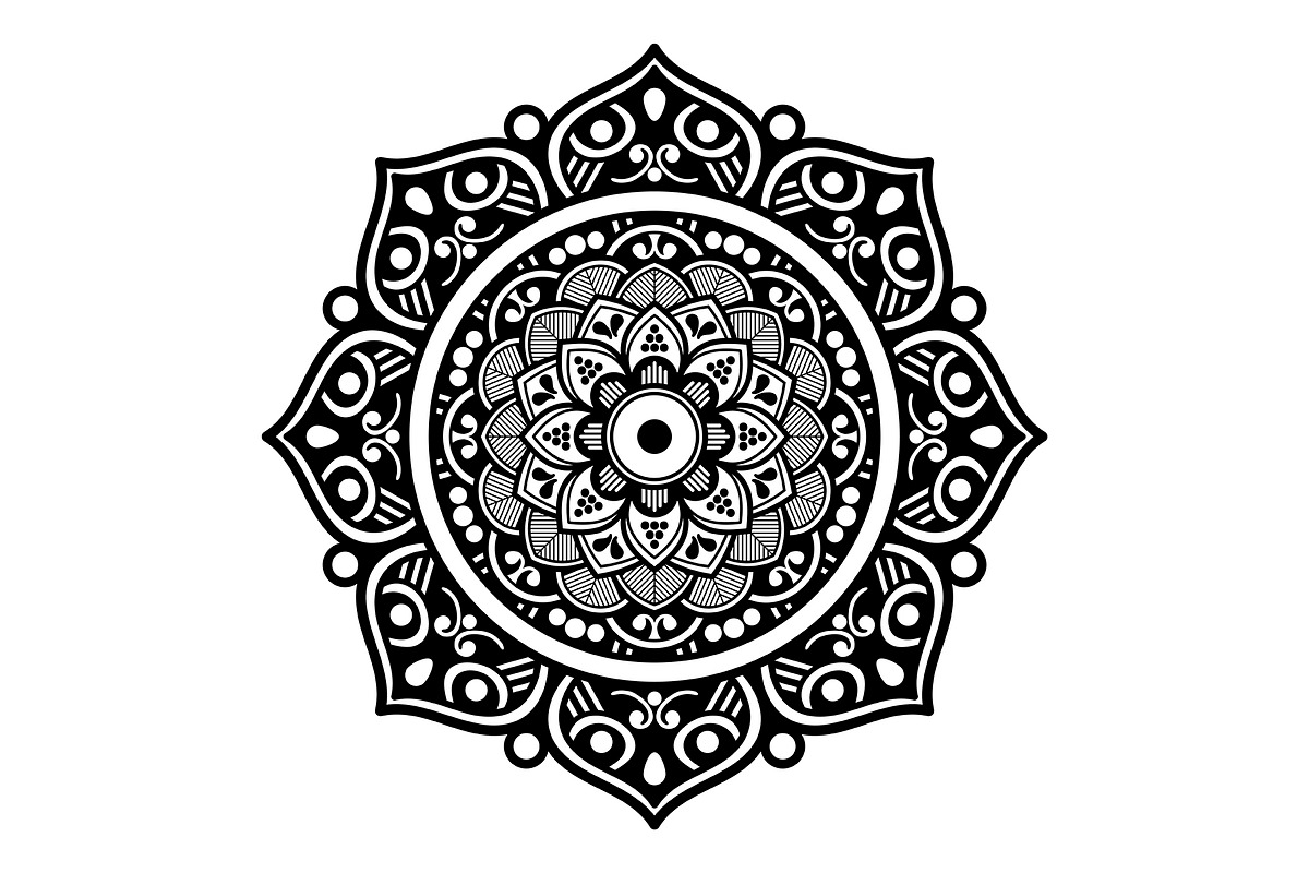 Flower-shaped mandala in Patterns - product preview 8