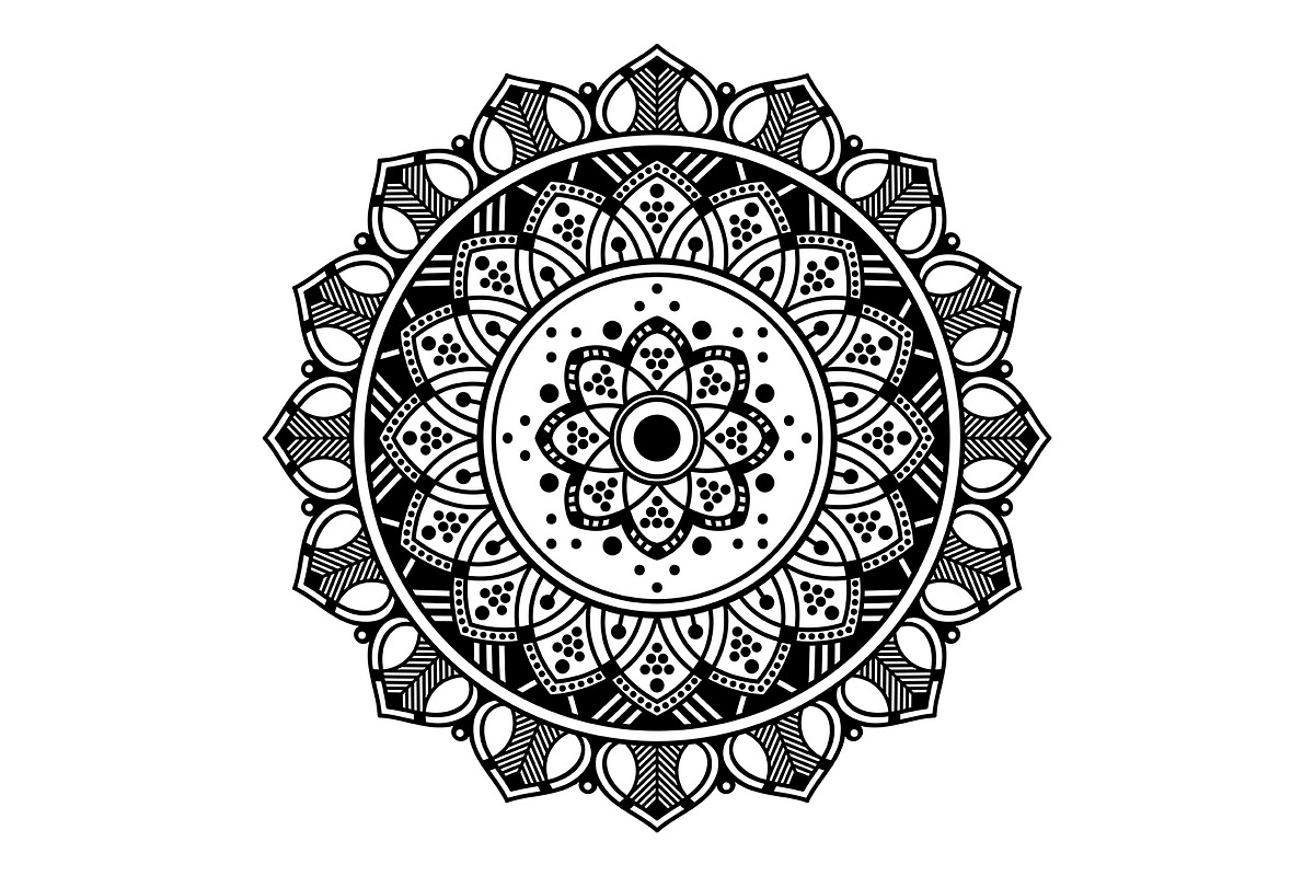 Black & White Mandala, Arabic Motifs in Patterns - product preview 8