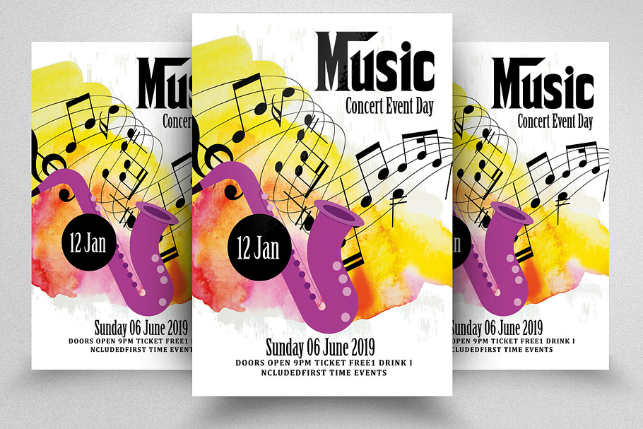 Music Concert Event Flyer Template in Flyer Templates - product preview 8