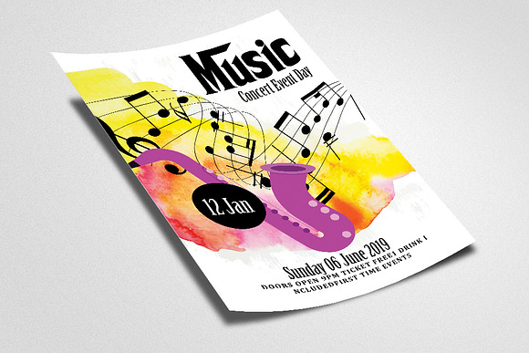 Music Concert Event Flyer Template in Flyer Templates - product preview 1