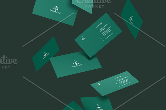 Business cards template: Treeangular in Business Card Templates - product preview 3