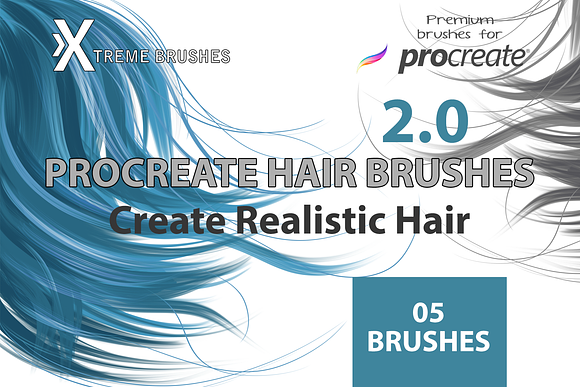 Procreate Hair Brushes 2.0 in Photoshop Brushes - product preview 2