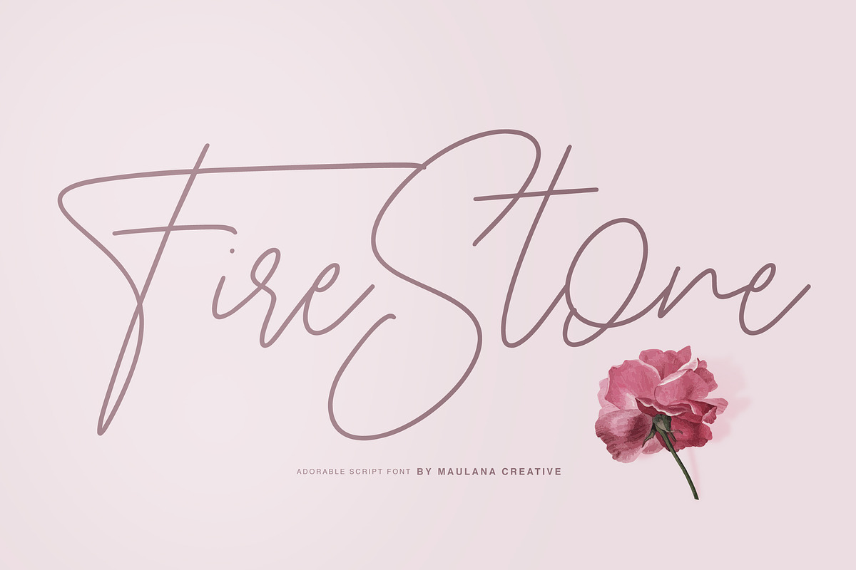 Fire Stone Signature Font in Script Fonts - product preview 8