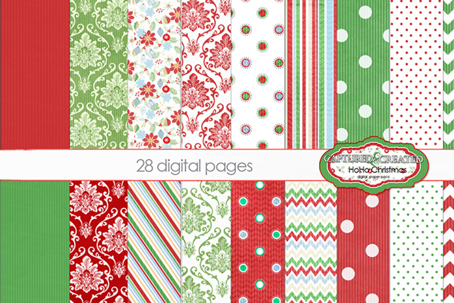 Ho Ho Christmas 28Digital Papers in Patterns - product preview 8