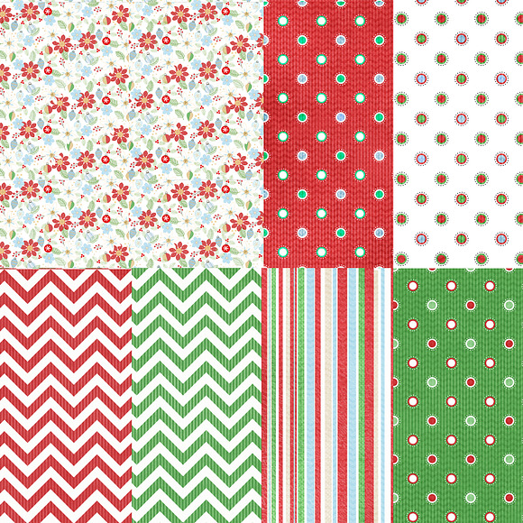 Ho Ho Christmas 28Digital Papers in Patterns - product preview 2