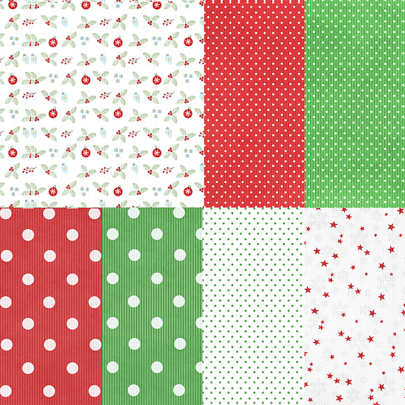 Ho Ho Christmas 28Digital Papers in Patterns - product preview 3