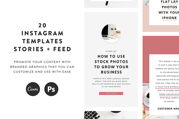 Mary Ellen Instagram Templates in Instagram Templates - product preview 4