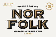 Norfolk : Layered Vintage Font