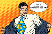 job super businessman hero