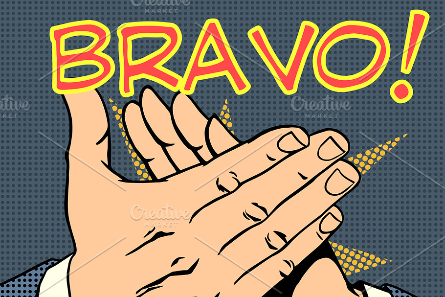 hands palm applause success Bravo in Illustrations - product preview 8