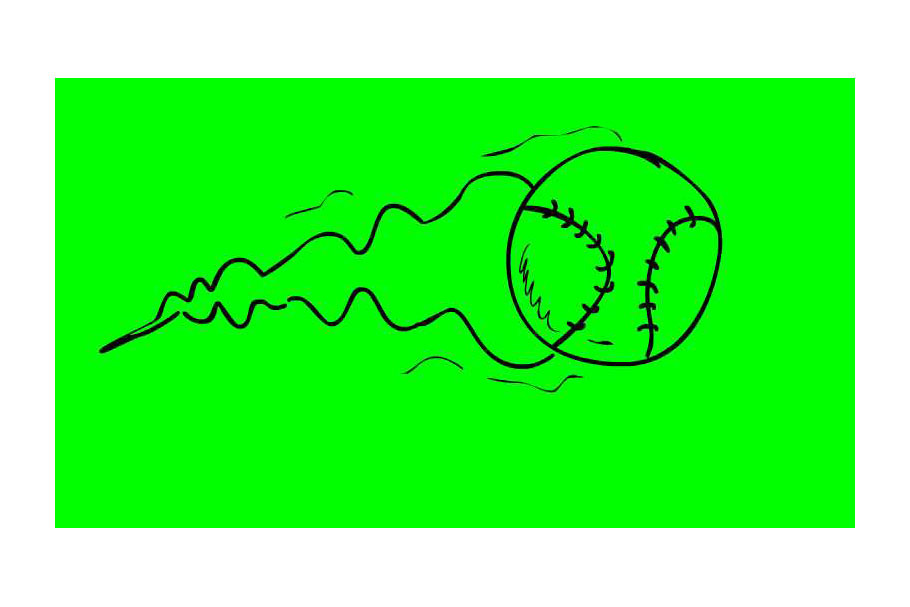 Animation Batted Baseball Ball