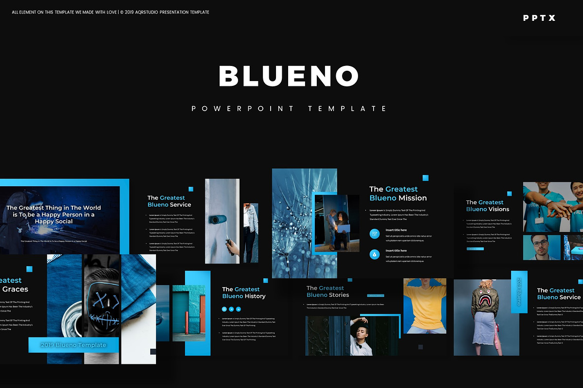 Blueno - Powerpoint Template in PowerPoint Templates - product preview 8