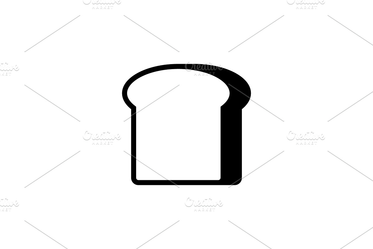 Toast bread black icon in Icons - product preview 8