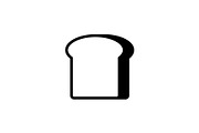 Toast bread black icon
