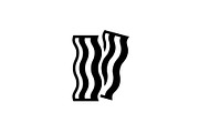 Bacon stripe black icon