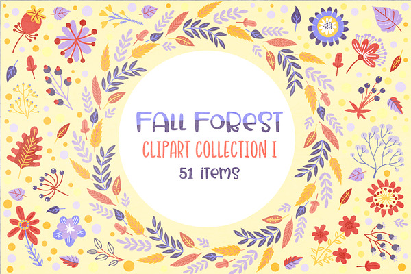 Fall Forest Clipart Collection I