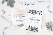 Elegant Blue Flowers Wedding Suite