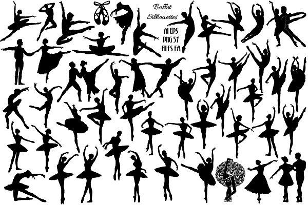 Ballet Silhouettes AI EPS PNG