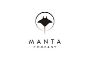 Tropical Black Manta Ray logo