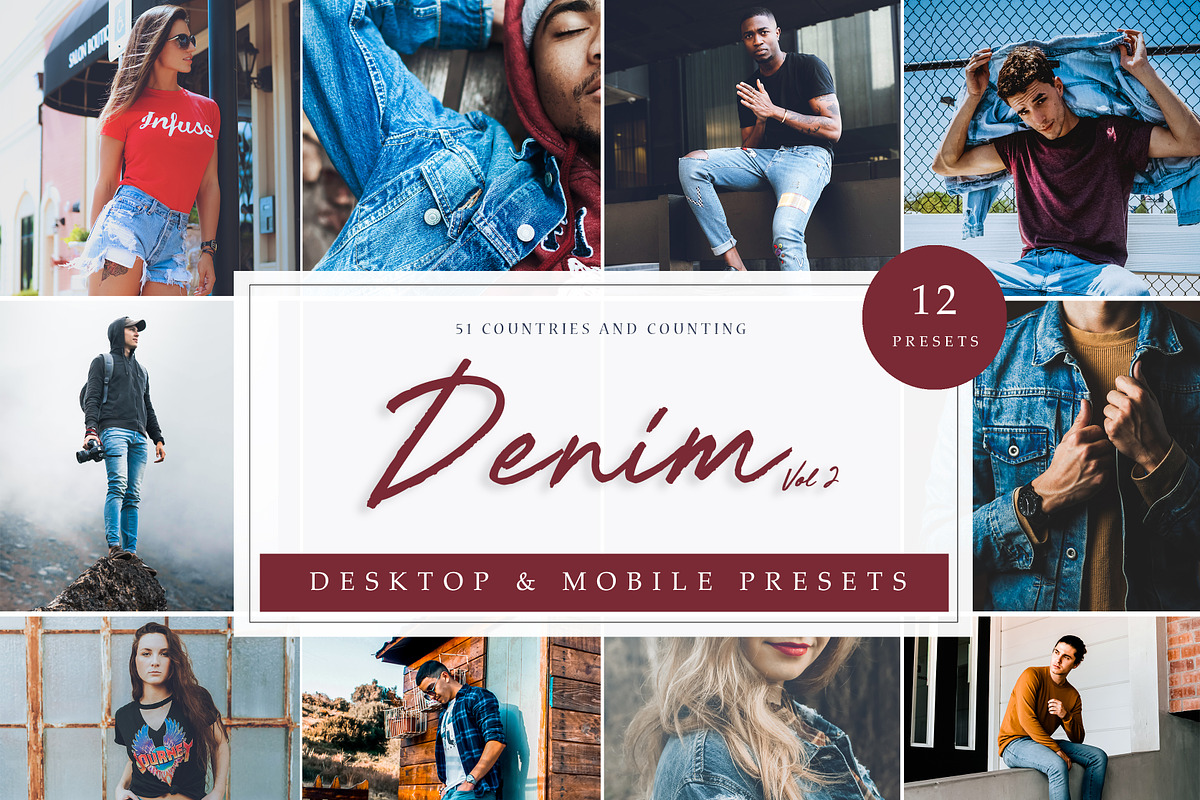 12 Lightroom Presets| Demin Vol 2 in Add-Ons - product preview 8