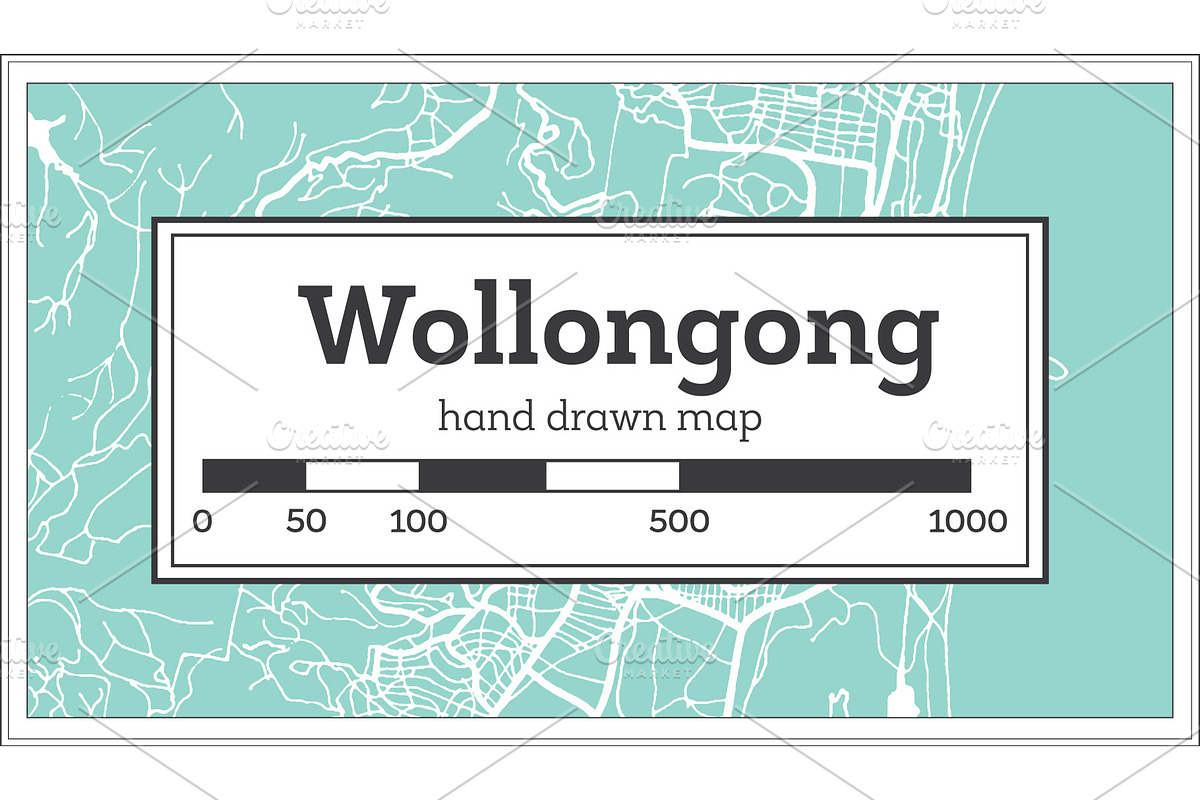 Wollongong Australia City Map in Illustrations - product preview 8