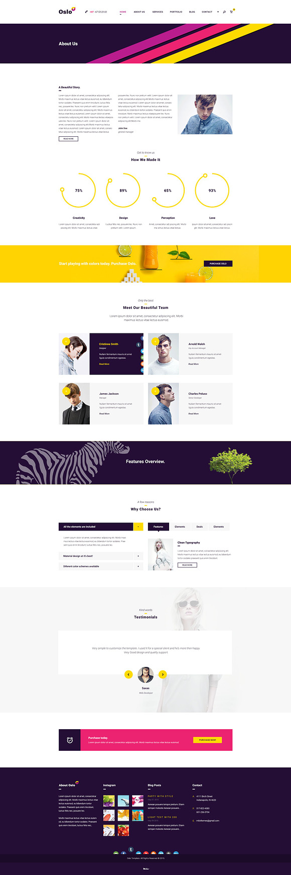 Oslo - Material Design PSD Website in Website Templates - product preview 5