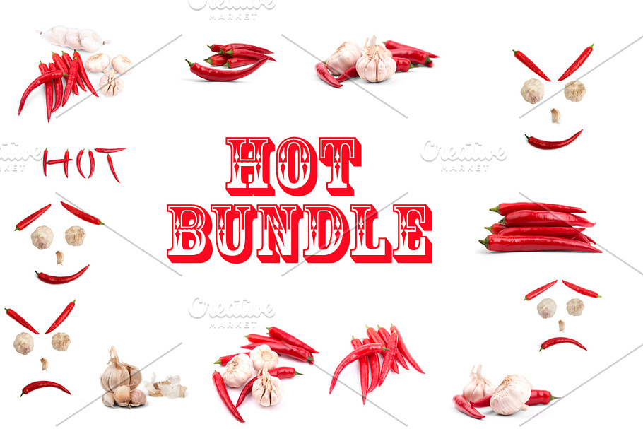 Red Hot Chili pepper & garlic in Graphics - product preview 8