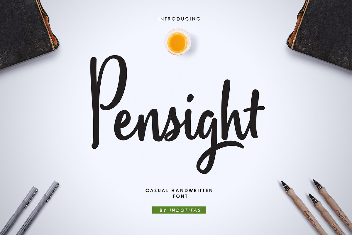 Pensight in Script Fonts - product preview 8