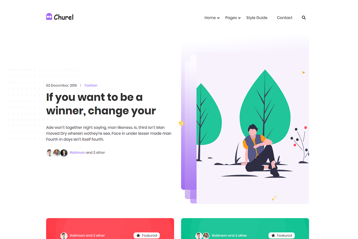 Churel - Responsive HTML Template in Bootstrap Themes - product preview 8