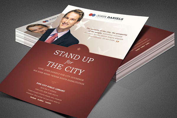 Stand Up Political Flyer Template