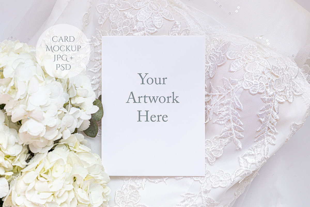 Blank White Card Mockup- Wedding in Product Mockups - product preview 8