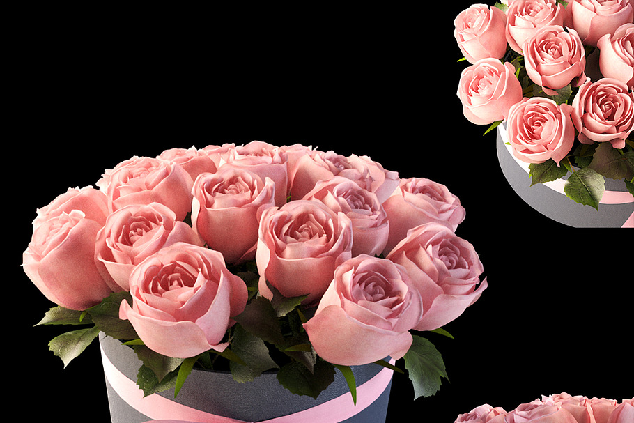 pink rose in Objects - product preview 8