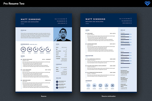 Pro Resume 2 in Letter Templates - product preview 2