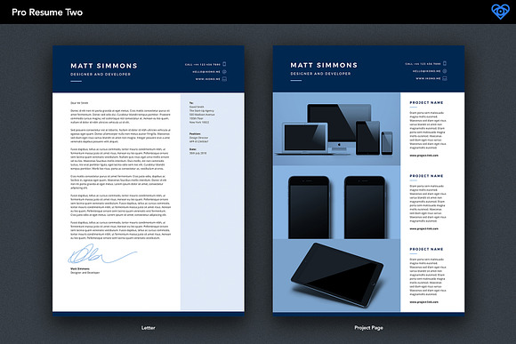 Pro Resume 2 in Letter Templates - product preview 3