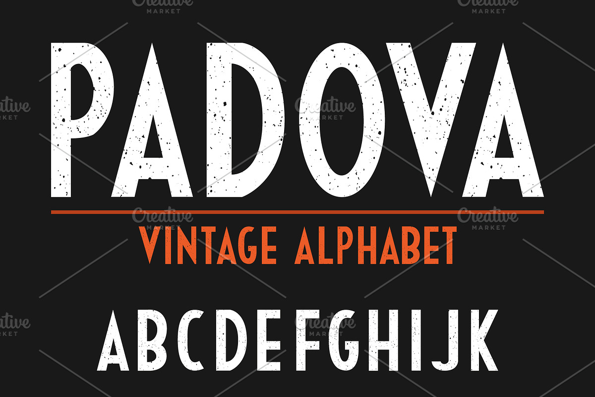 Padova Vintage Alphabet in Illustrations - product preview 8