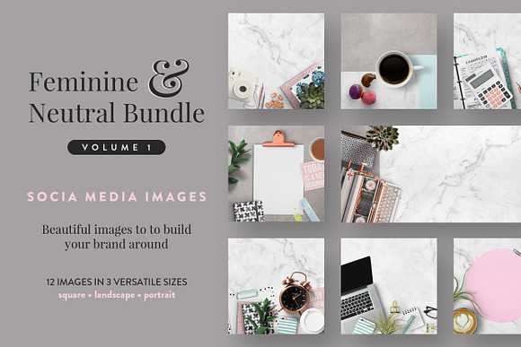 Feminine & Neutral Bundle Vol 1 in Instagram Templates - product preview 5