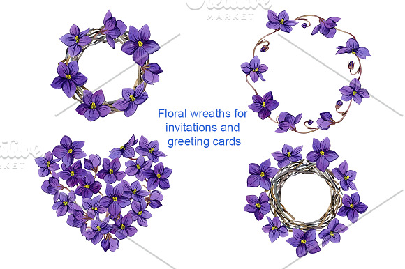Viola flowers in Illustrations - product preview 2