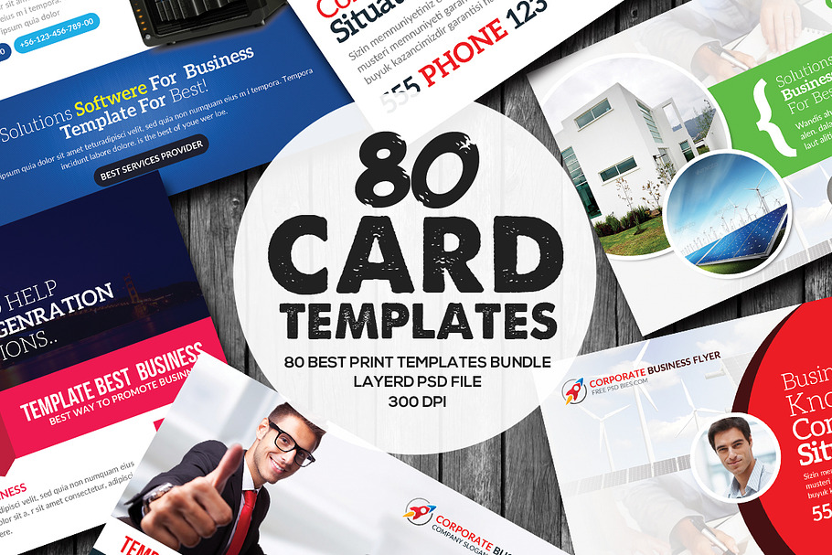 80 Business Postcards Bundle