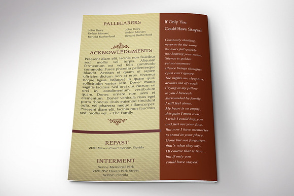 Home Going Funeral Program Template in Templates - product preview 4