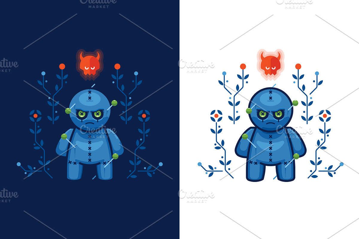 Voodoo doll vector illust in Illustrations - product preview 8