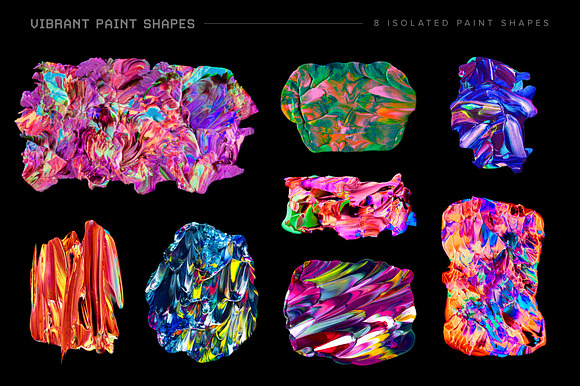Vibrant Paint Shapes in Textures - product preview 16