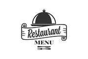 Restaurant menu design with fork.