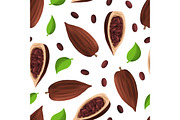 Dry Cocoa Pods Seamless Pattern Back