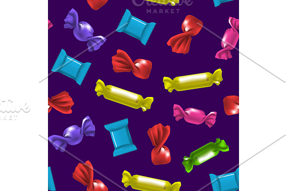 Blank Foil Pack Candies Template Set in Objects - product preview 2