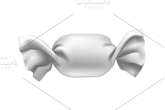Blank Foil Pack Candies Template Set in Objects - product preview 7