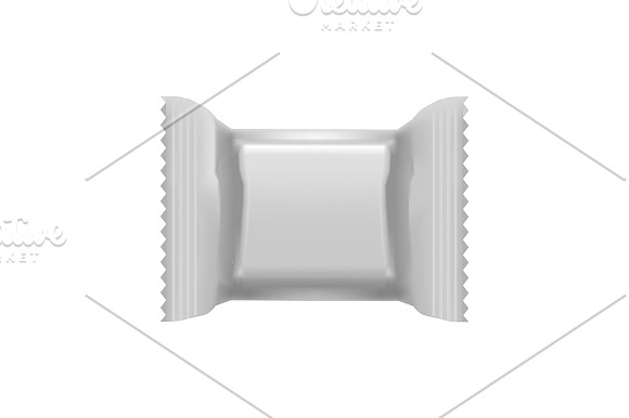 Blank Foil Pack Candies Template Set in Objects - product preview 8